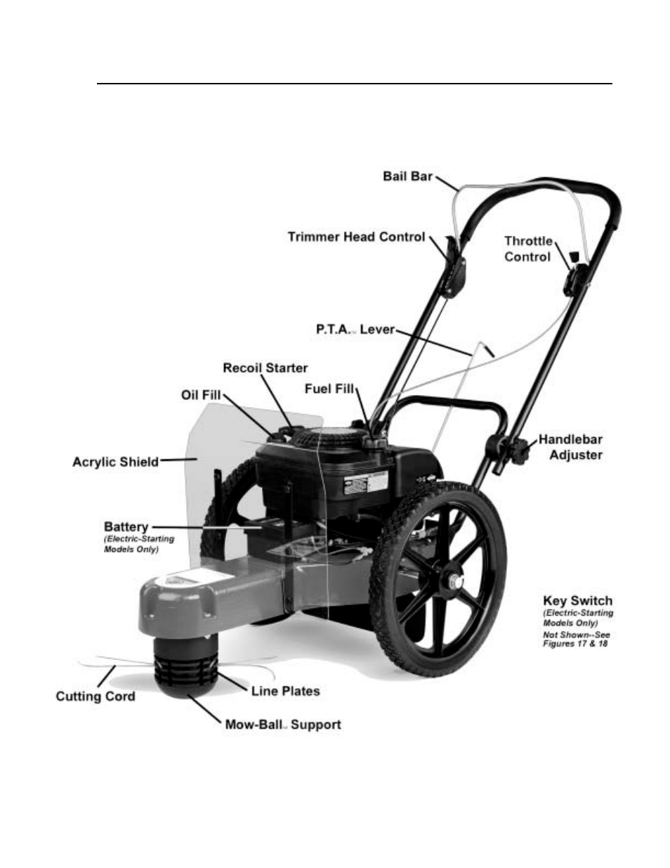 Controls & features | DR Power Walk-Behind Pro (2000 - 2001) User Manual | Page 15 / 48