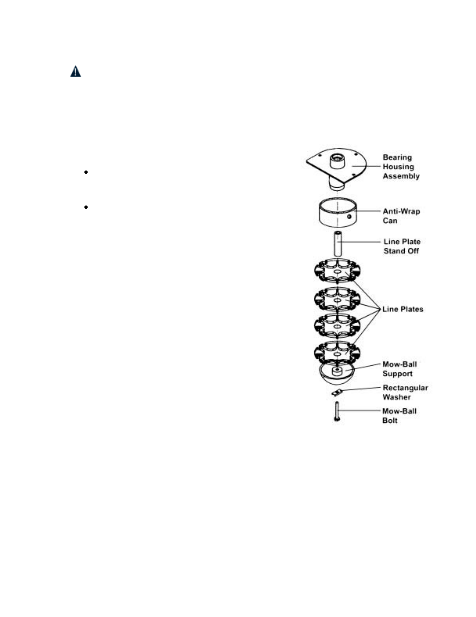 To reassemble the mow-ball™ support assembly, To reassemble the mow-ball, Support assembly | DR Power Walk-Behind Pro (2000 - 2001) User Manual | Page 29 / 48