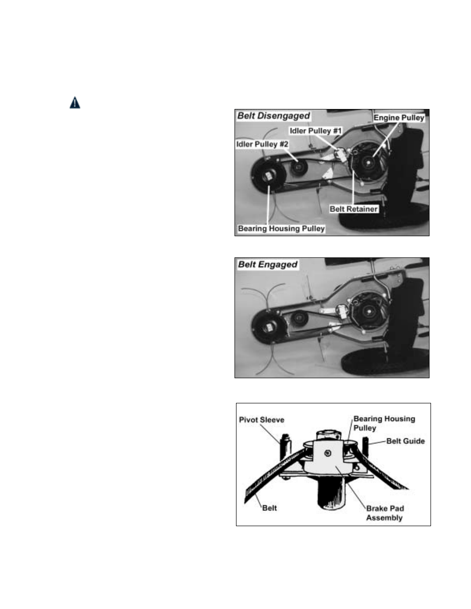 To replace the belt | DR Power Walk-Behind Pro (2000 - 2001) User Manual | Page 33 / 48