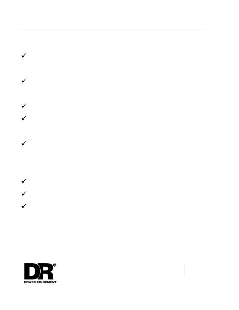 Daily checklist for the dr, Trimmer/mower | DR Power Walk-Behind Pro (2000 - 2001) User Manual | Page 48 / 48