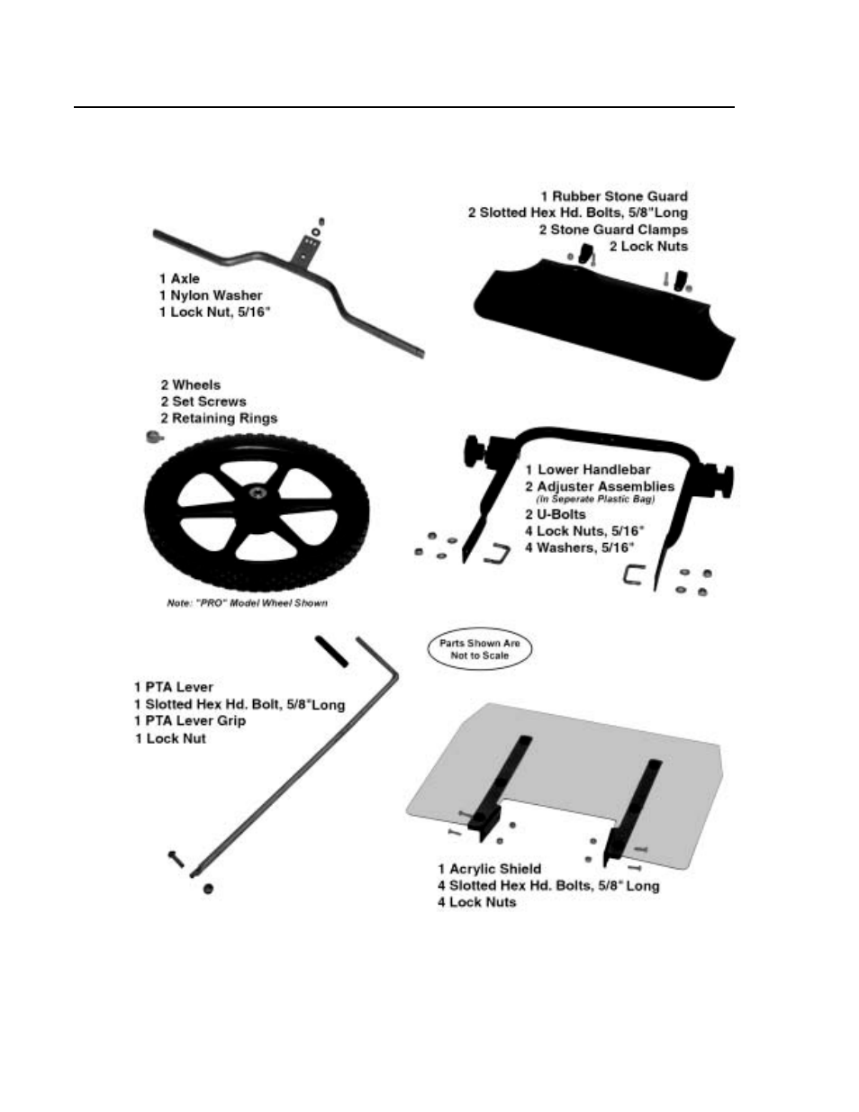 Assembly components | DR Power Walk-Behind Pro (2000 - 2001) User Manual | Page 8 / 48