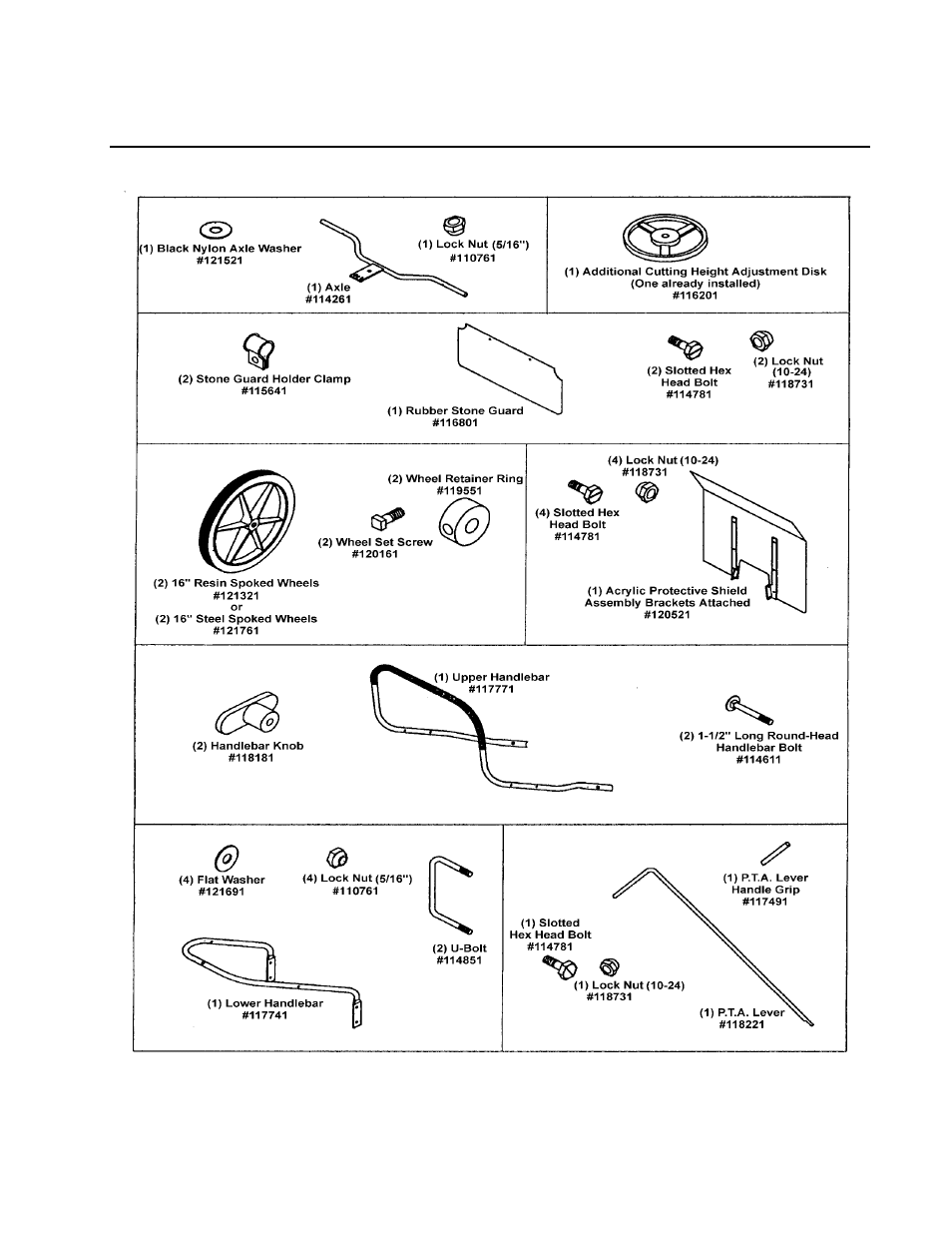 Assembly components | DR Power Walk-Behind Pro (1985 - 2000) User Manual | Page 10 / 44