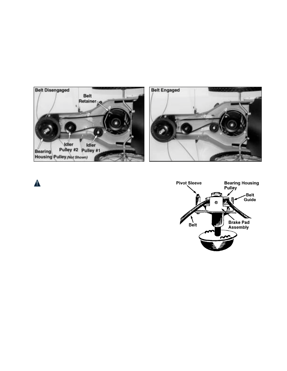 To replace the belt | DR Power Walk-Behind Pro (1985 - 2000) User Manual | Page 34 / 44