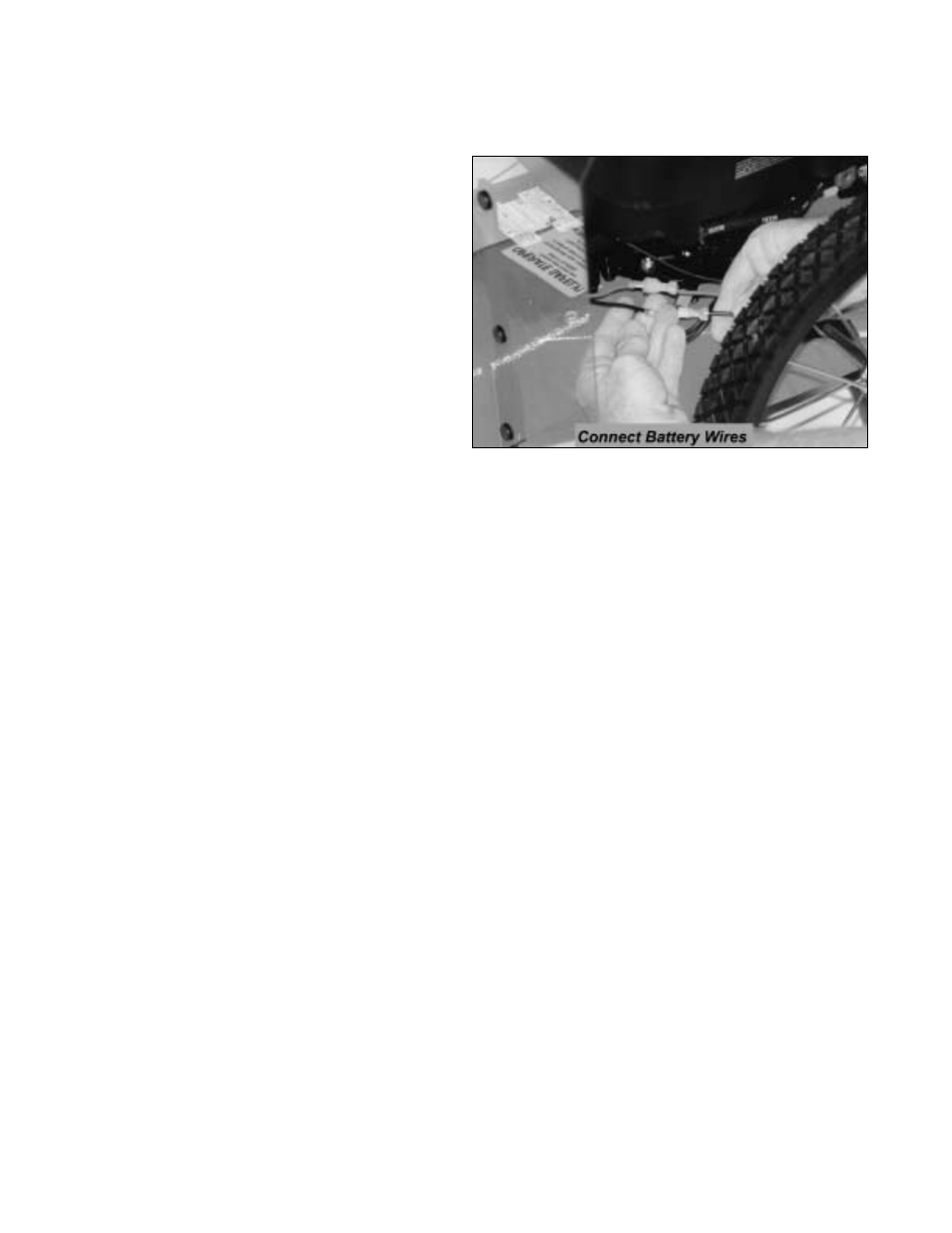 Step 9: connect the battery wires | DR Power Sprint (1985 - 2000) User Manual | Page 15 / 40