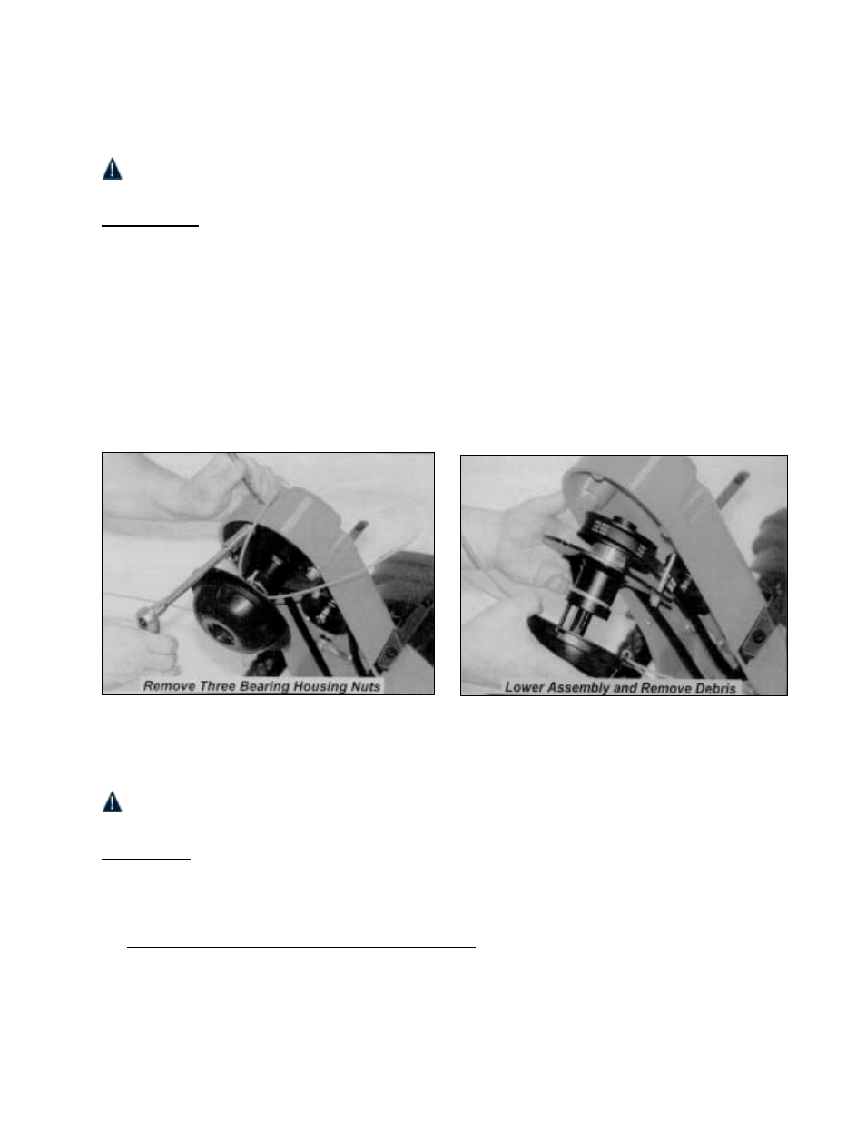To check the bearing housing assembly for damage | DR Power Sprint (1985 - 2000) User Manual | Page 30 / 40
