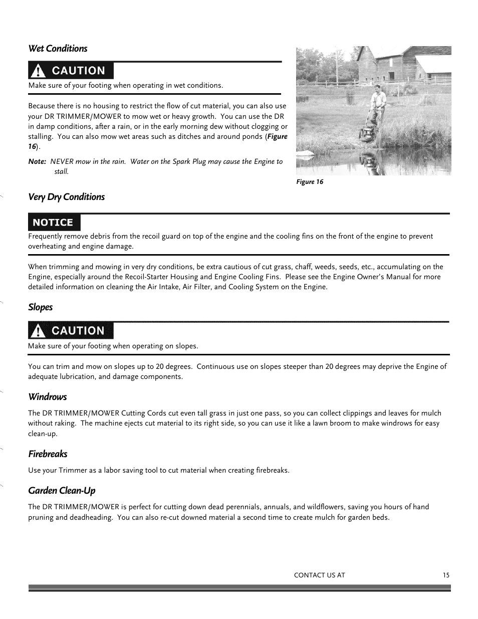 DR Power Premier 6.5fpt Kohler User Manual | Page 15 / 32