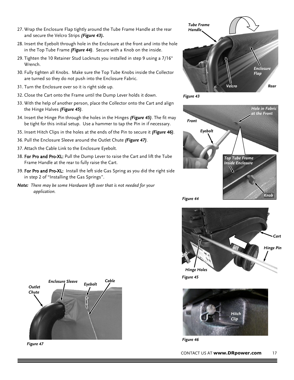 DR Power Tow-Behind 9.59 Premier (September 2014 - Present) User Manual | Page 17 / 44