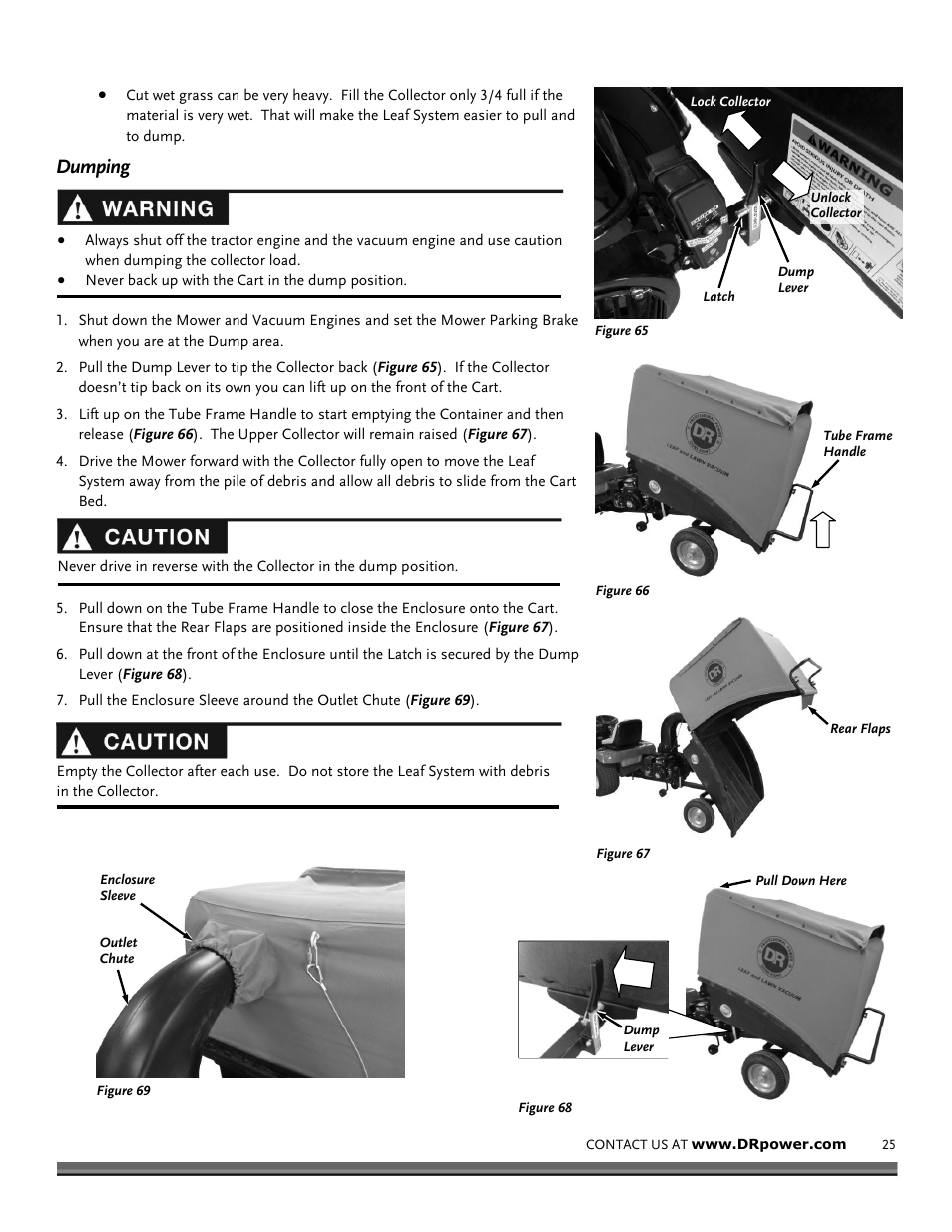 Dumping | DR Power Tow-Behind 9.59 Premier (September 2014 - Present) User Manual | Page 25 / 44