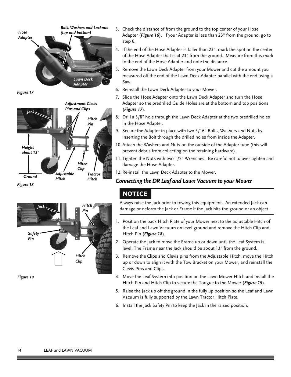 DR Power Tow-Behind 13.74 Pro-XL (August 2010 - August 2014) User Manual | Page 14 / 44