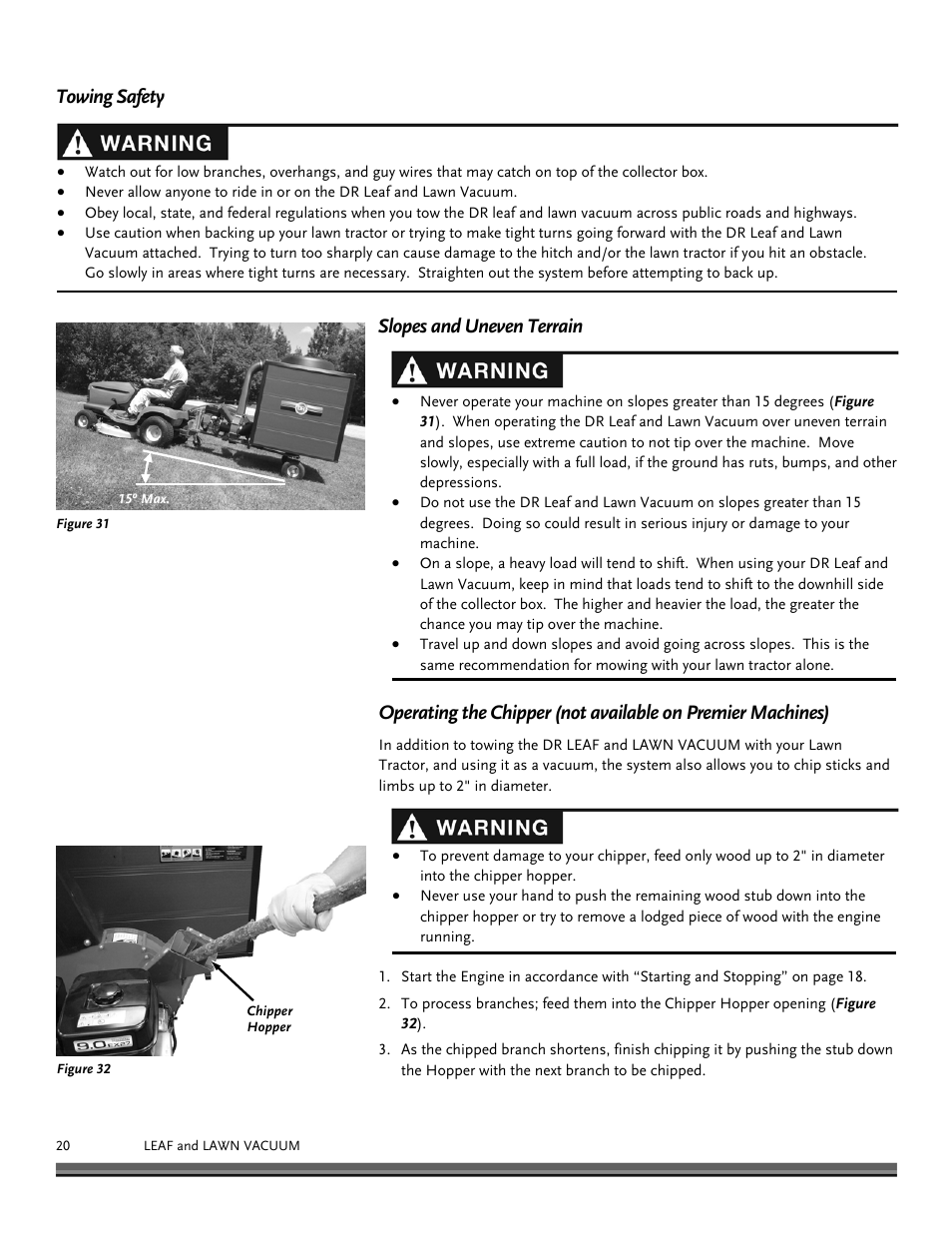 DR Power Tow-Behind 13.74 Pro-XL (August 2010 - August 2014) User Manual | Page 20 / 44