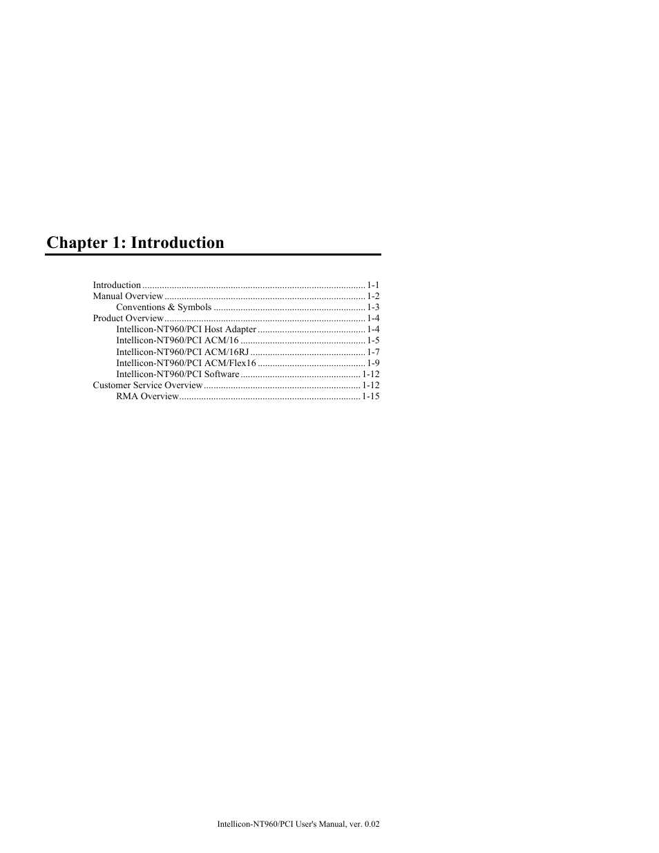 Chapter 1: introduction | Connect Tech NT960/PCI User Manual | Page 11 / 88