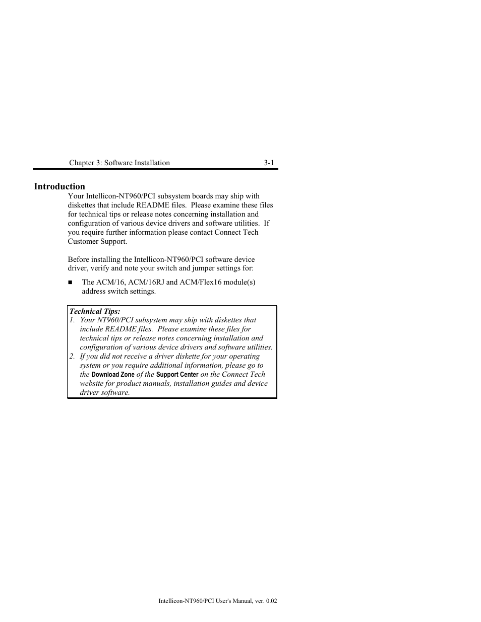 Introduction, Introduction -1 | Connect Tech NT960/PCI User Manual | Page 49 / 88