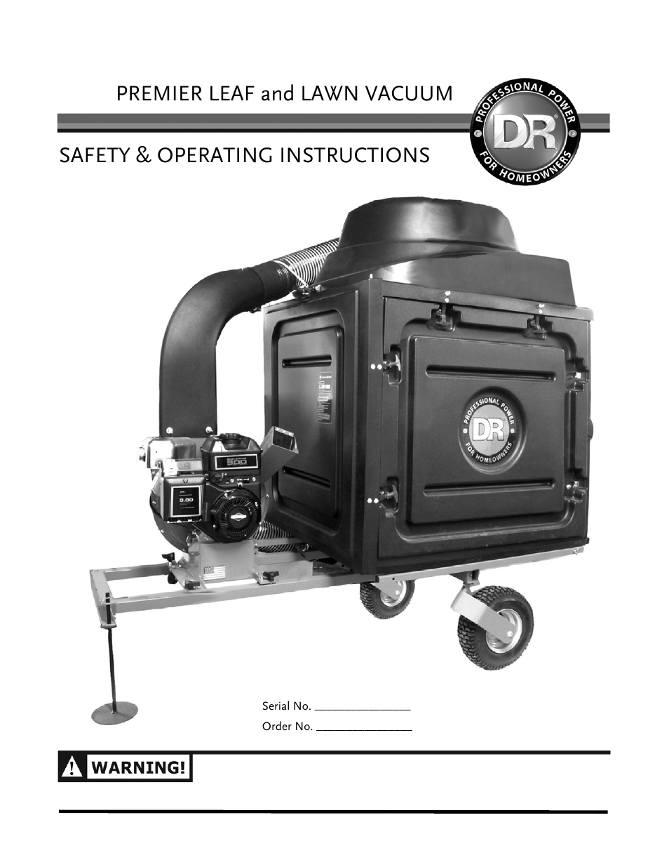 DR Power Tow-Behind 8.00 Premier (Pre-August 2010) User Manual | 72 pages