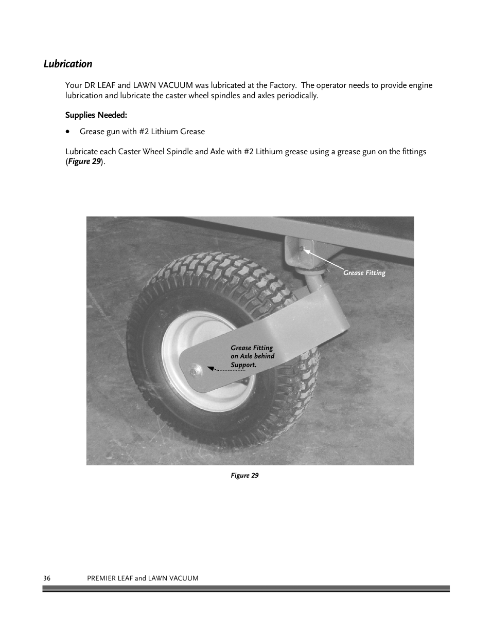 Lubrication | DR Power Tow-Behind 8.00 Premier (Pre-August 2010) User Manual | Page 40 / 72