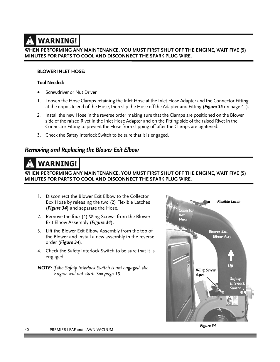 Removing and replacing the blower exit elbow | DR Power Tow-Behind 8.00 Premier (Pre-August 2010) User Manual | Page 44 / 72