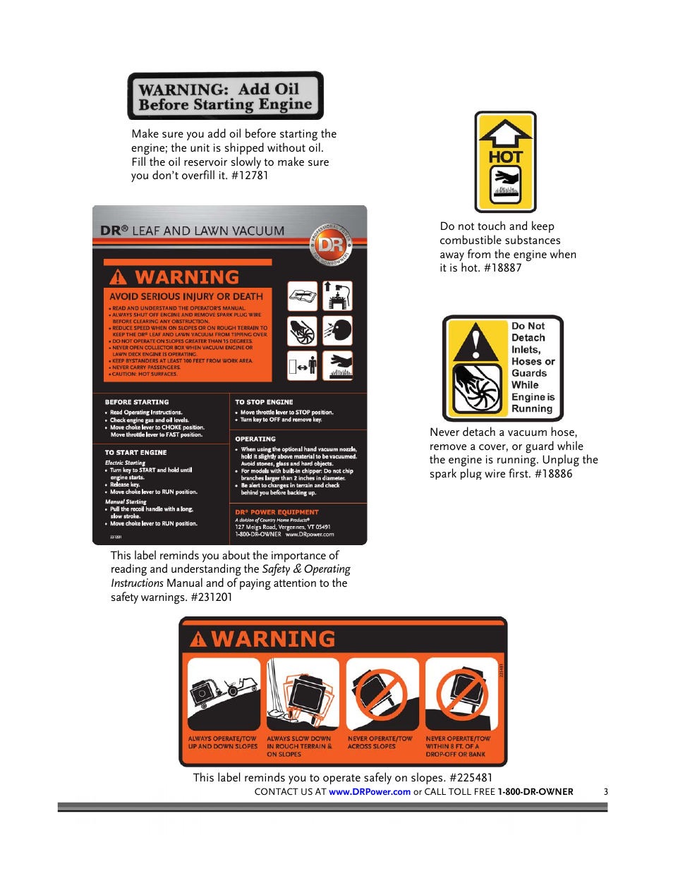 DR Power Tow-Behind 8.00 Premier (Pre-August 2010) User Manual | Page 7 / 72