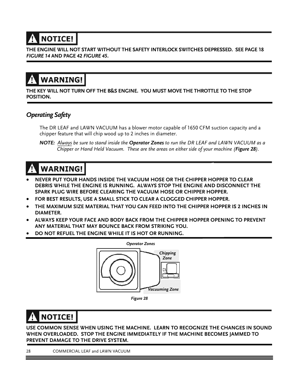 Operating safety | DR Power Tow-Behind 9.00 Commercial (May 2006 - July 2010) User Manual | Page 32 / 72