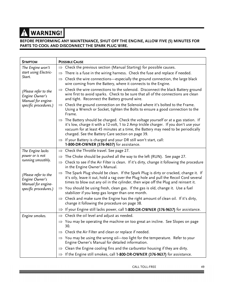 DR Power Tow-Behind 9.00 Commercial (May 2006 - July 2010) User Manual | Page 53 / 72