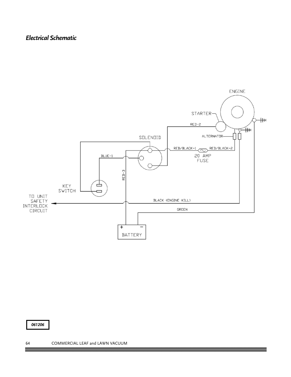 Electrical schematic | DR Power Tow-Behind 9.00 Commercial (May 2006 - July 2010) User Manual | Page 68 / 72