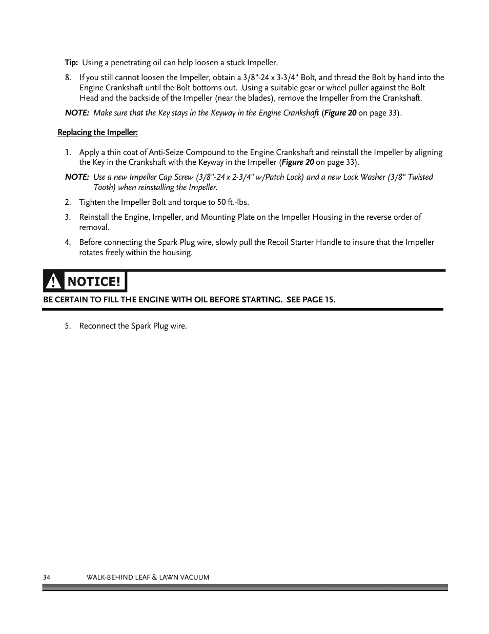 DR Power Walk-Behind 6.5 (Pre-August 2010) User Manual | Page 38 / 62