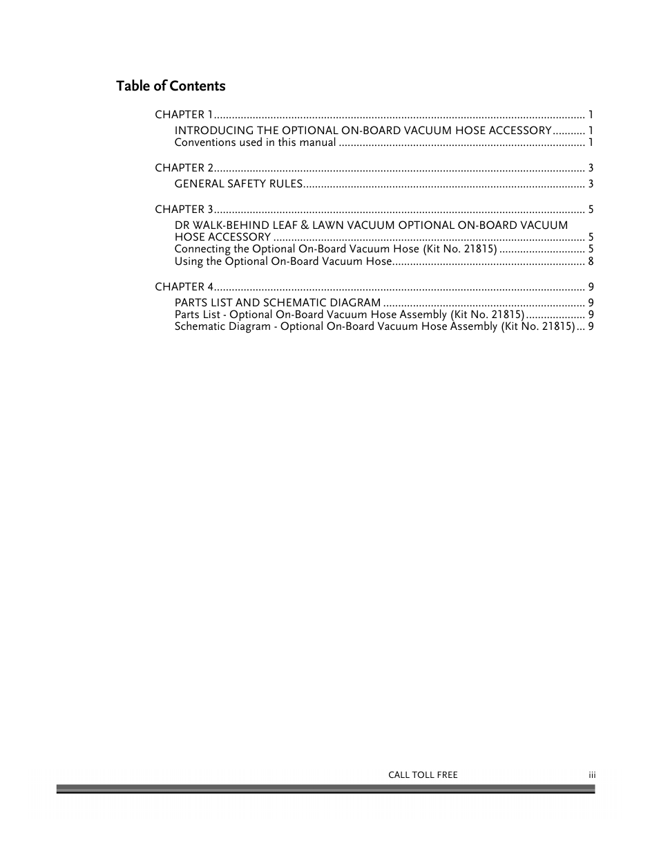 DR Power Walk-Behind On Board Vacuum Hose (July 2010 and Prior) User Manual | Page 3 / 16