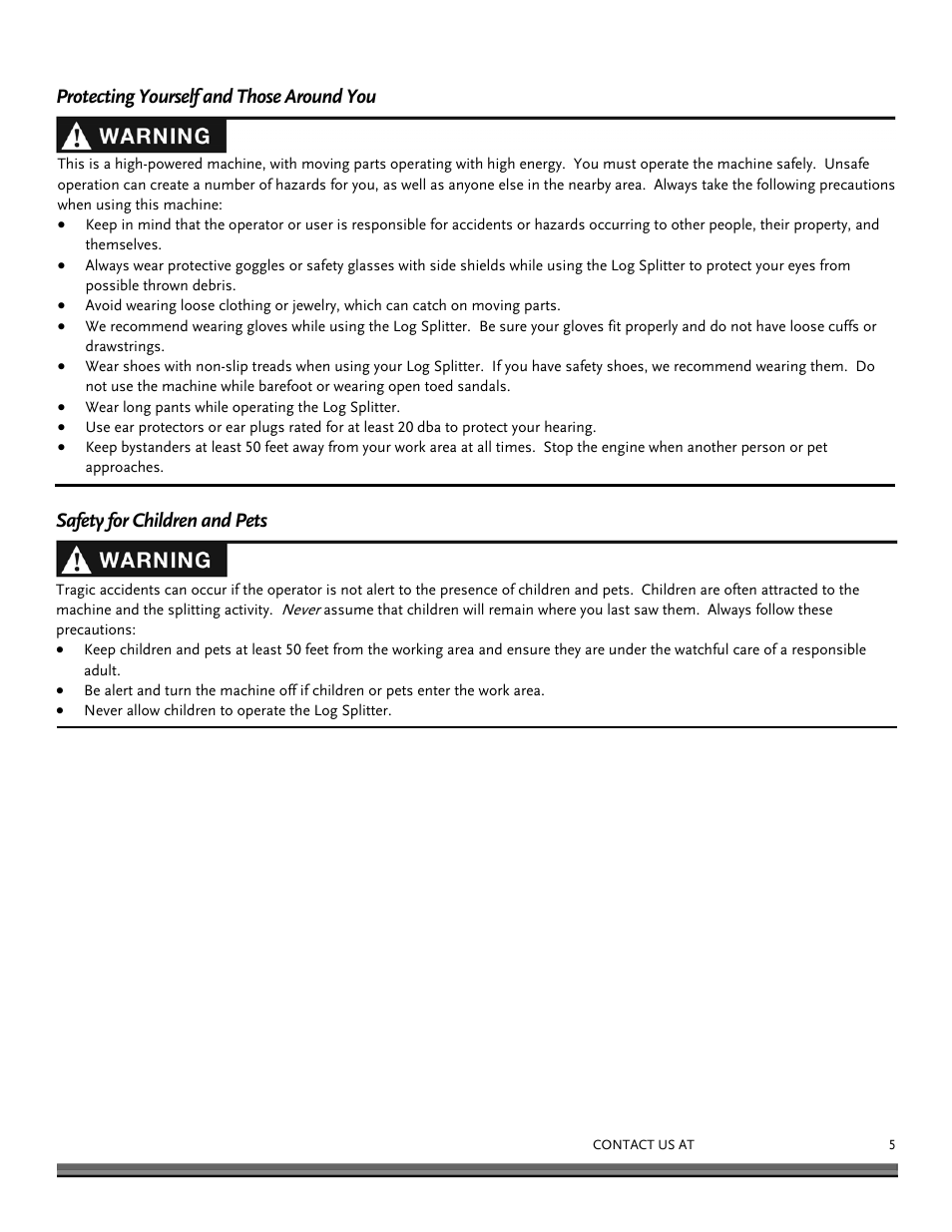 DR Power RapidFire 5.5 HP Subaru (July 2013 - Present) Operating Manual User Manual | Page 5 / 32