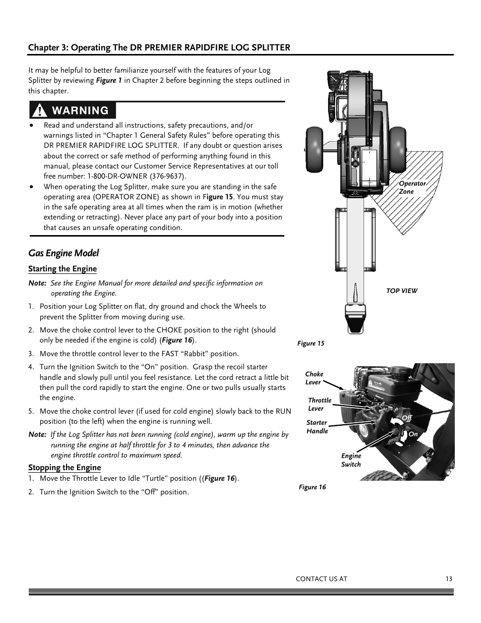 Gas engine model | DR Power RapidFire 3.0 HP DR (June 2014 - Present) Operating Manual User Manual | Page 13 / 32