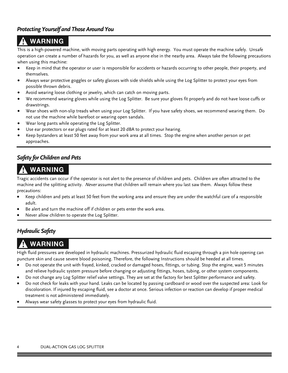 DR Power Dual Action 15-Ton Gas (Aug 2011 - Present) User Manual | Page 4 / 40