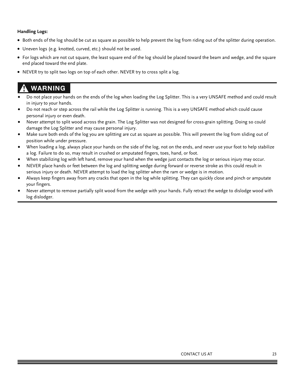 DR Power 22-Ton (July 2013 - Present) User Manual | Page 23 / 36