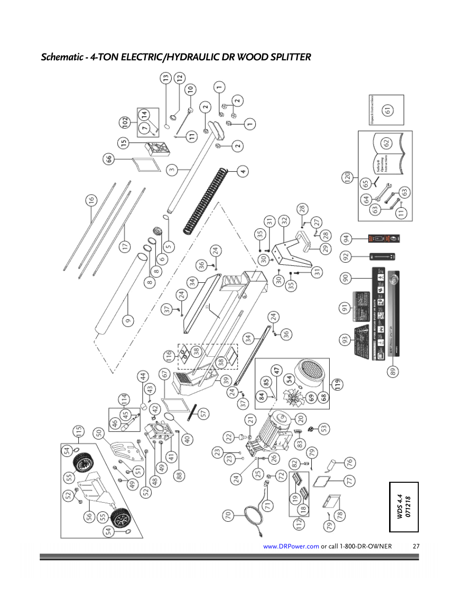 DR Power Hydraulic 4-Ton (January 2008 - Present) User Manual | Page 31 / 34