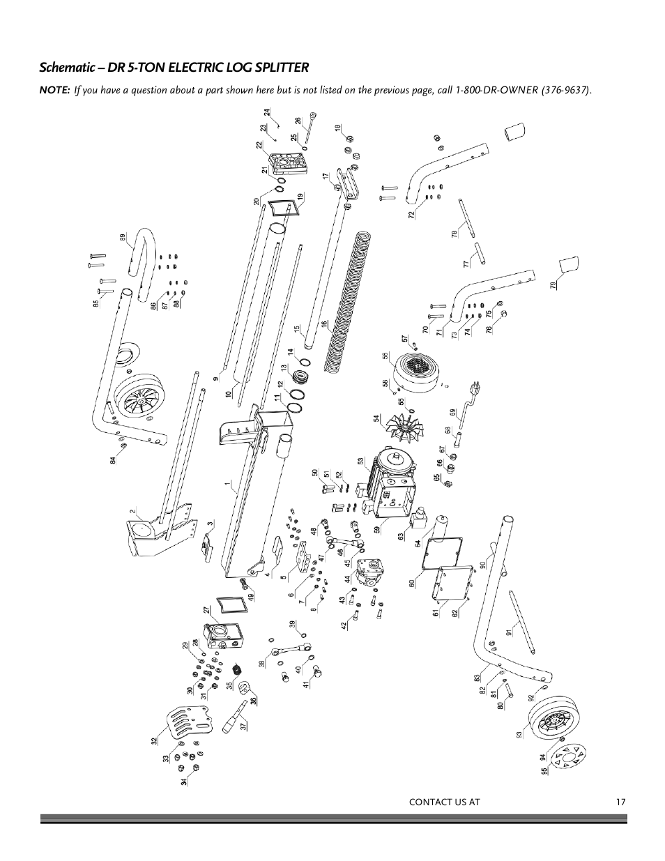 DR Power Hydraulic 5-Ton (July 2013 - Present) User Manual | Page 17 / 20