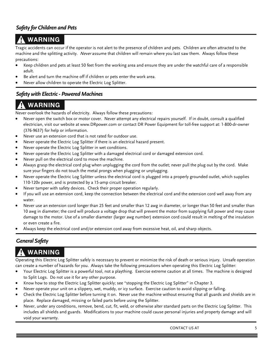 DR Power Hydraulic 5-Ton (July 2013 - Present) User Manual | Page 5 / 20