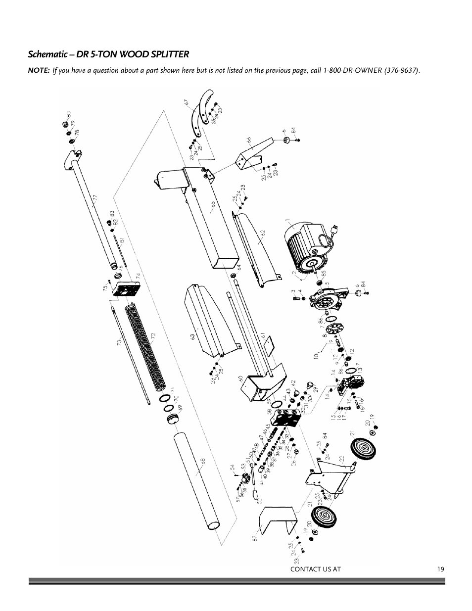 DR Power Hydraulic 5-Ton (Oct 2010 - July 2013) User Manual | Page 19 / 24