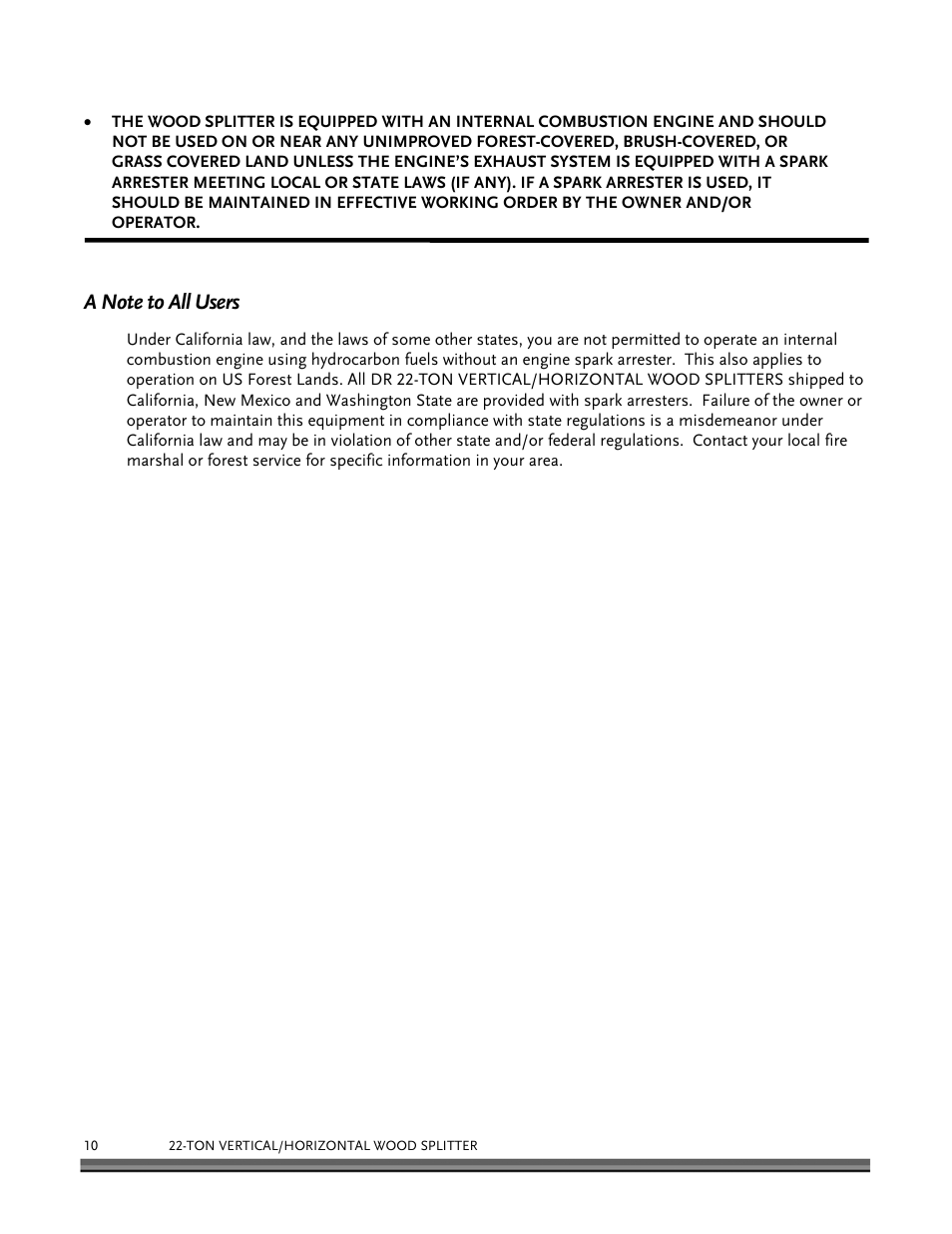 DR Power Hydraulic 22-Ton User Manual | Page 10 / 44