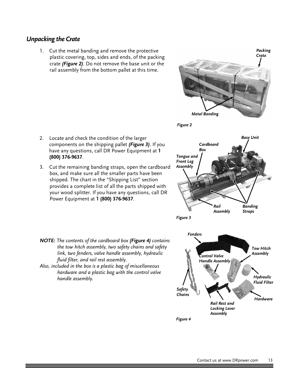 Unpacking the crate | DR Power Hydraulic 22-Ton User Manual | Page 13 / 44
