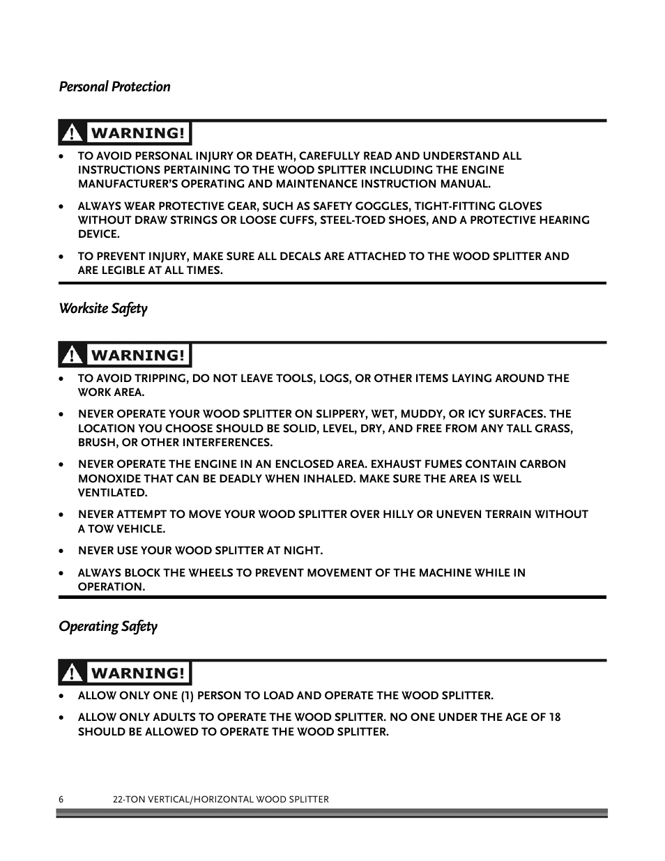 DR Power Hydraulic 22-Ton User Manual | Page 6 / 44