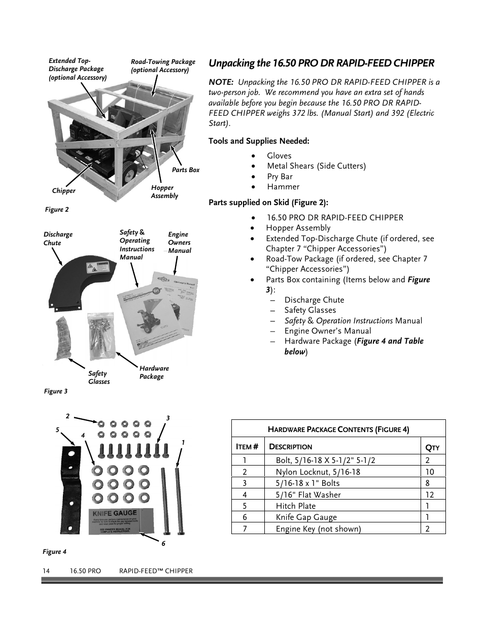 Unpacking the 16.50 pro dr rapid-feed chipper | DR Power 16.50 Pro User Manual | Page 18 / 80