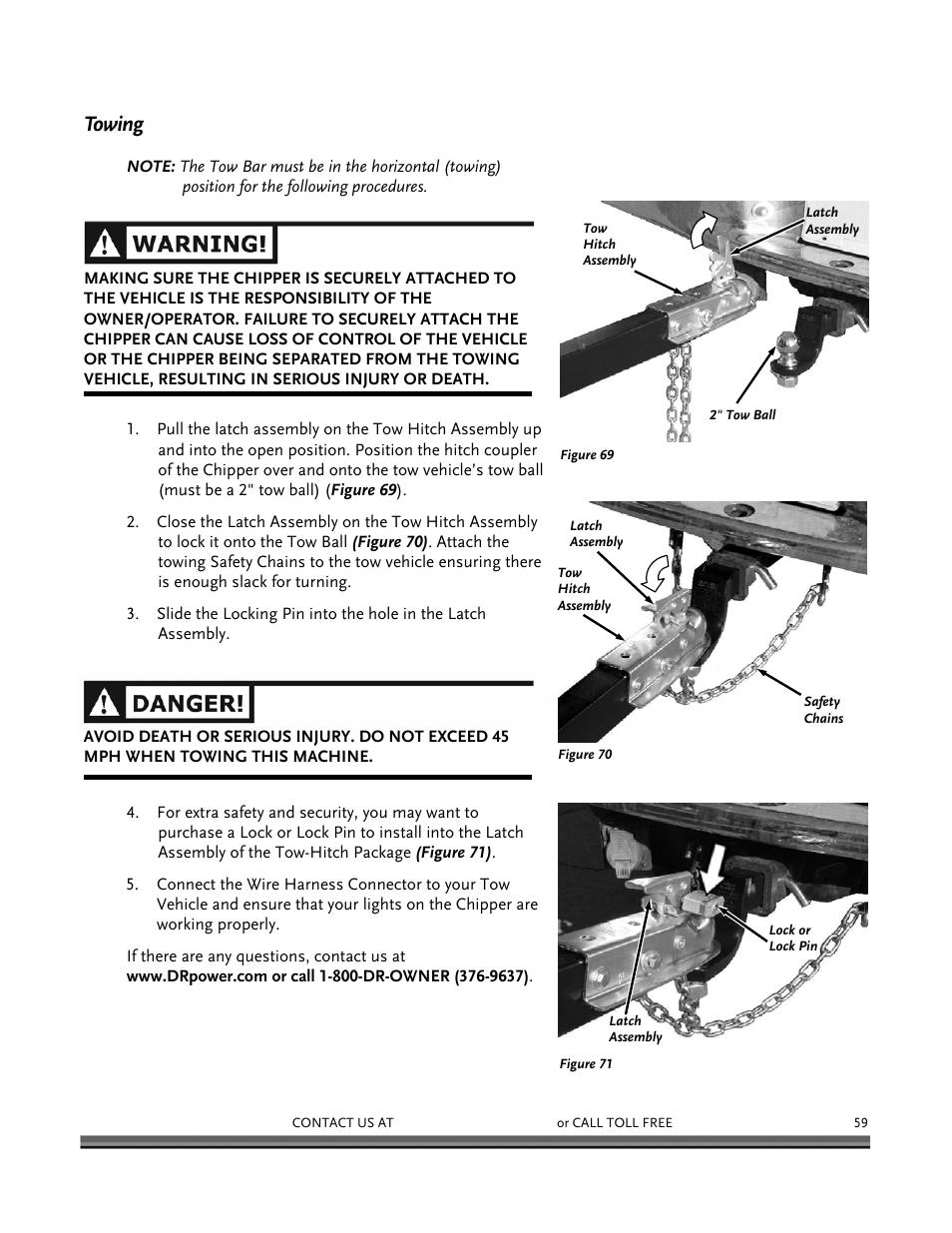 Towing | DR Power 16.50 Pro User Manual | Page 63 / 80