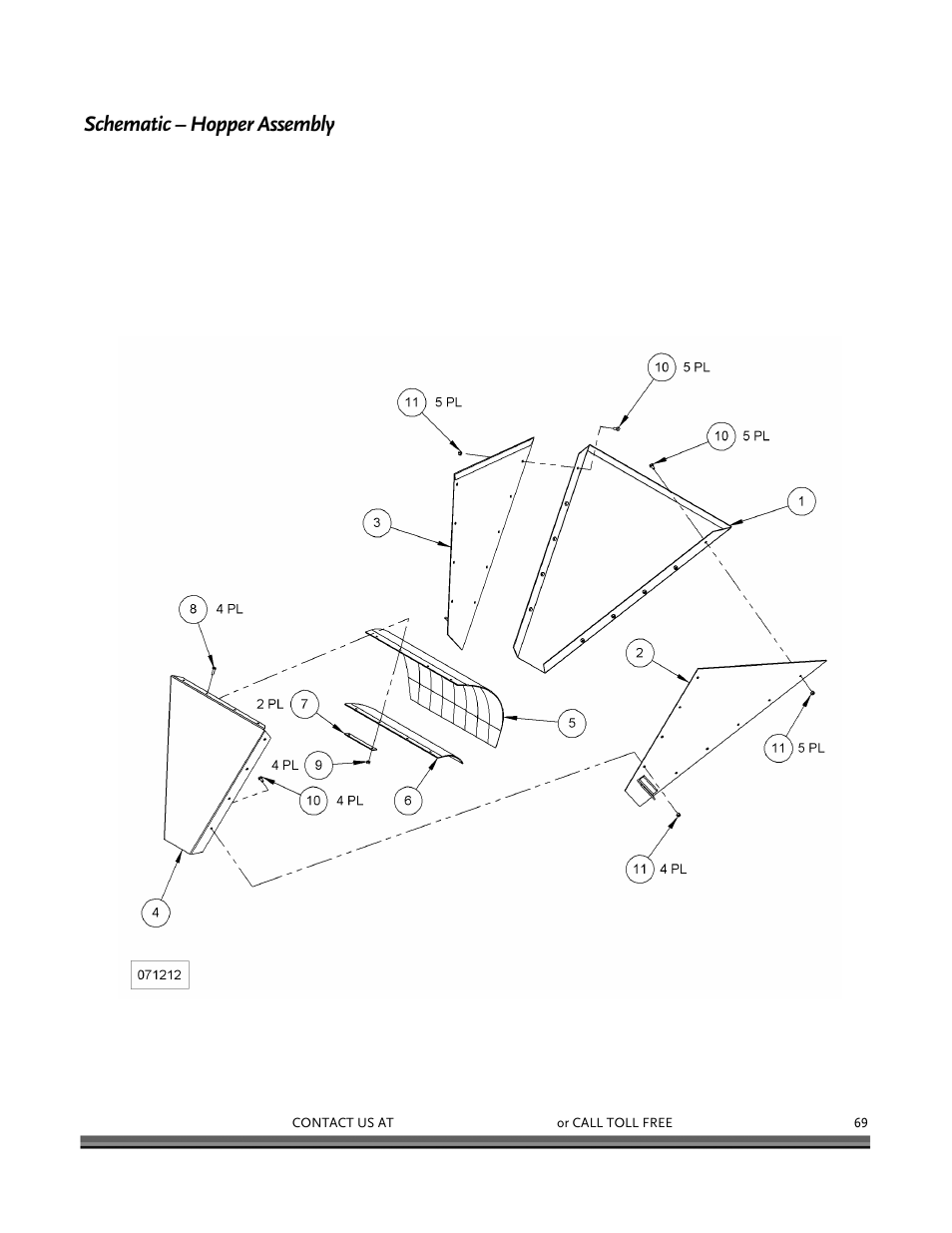 Schematic – hopper assembly | DR Power 16.50 Pro User Manual | Page 73 / 80