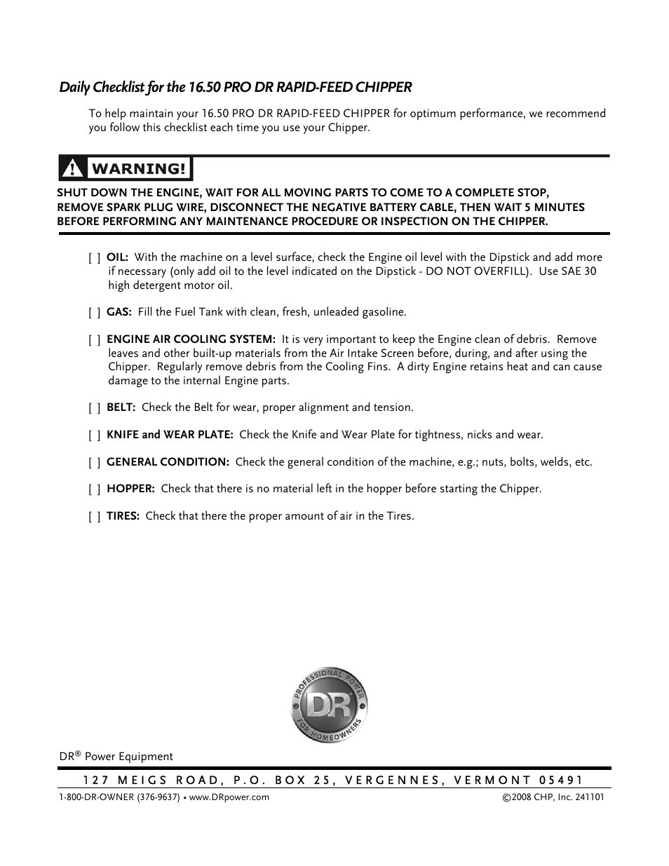 DR Power 16.50 Pro User Manual | Page 80 / 80