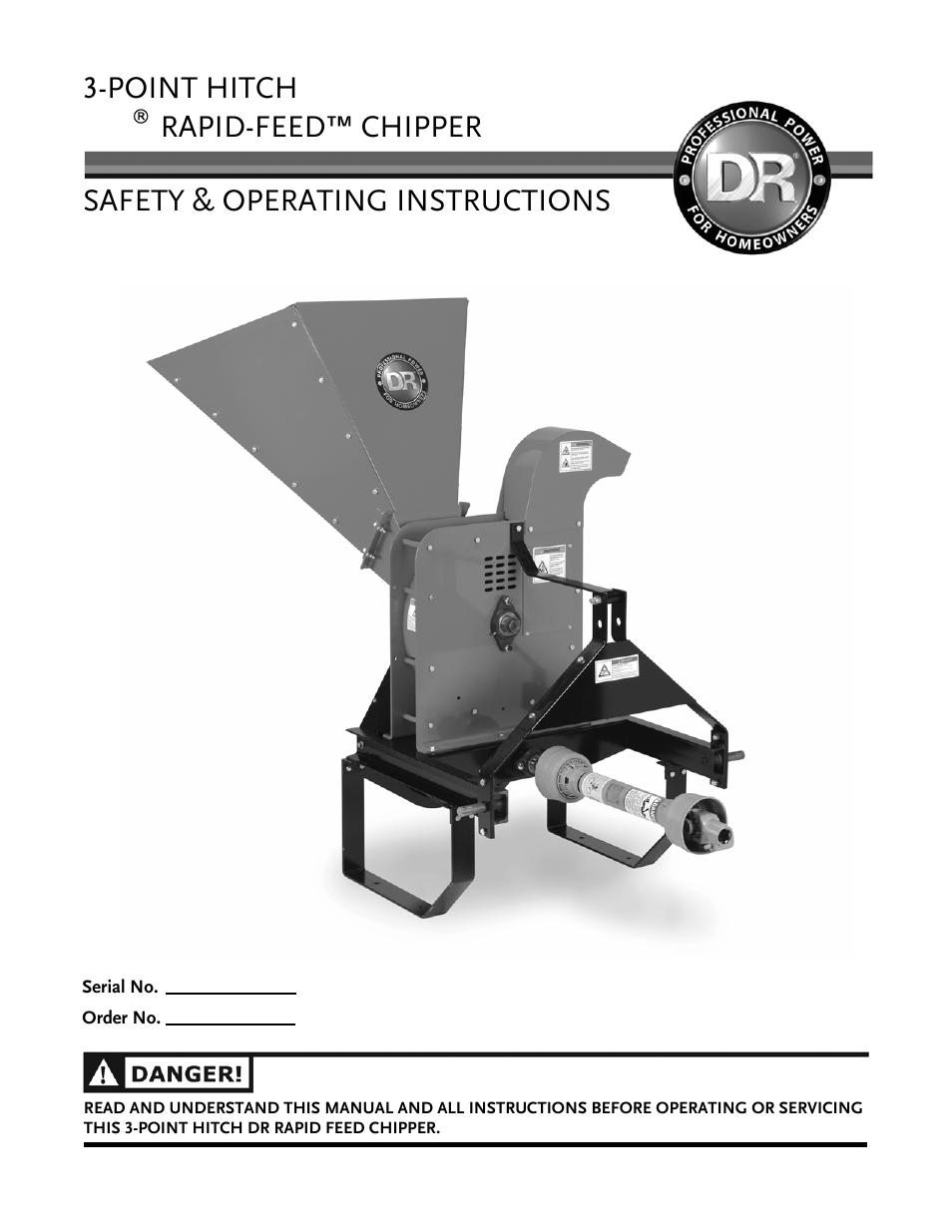 DR Power 3-Point Hitch Rapid-Feed User Manual | 56 pages