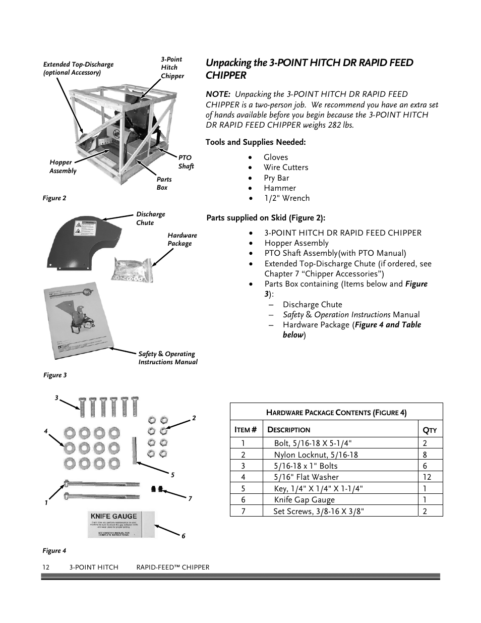 Unpacking the 3-point hitch dr rapid feed chipper | DR Power 3-Point Hitch Rapid-Feed User Manual | Page 16 / 56