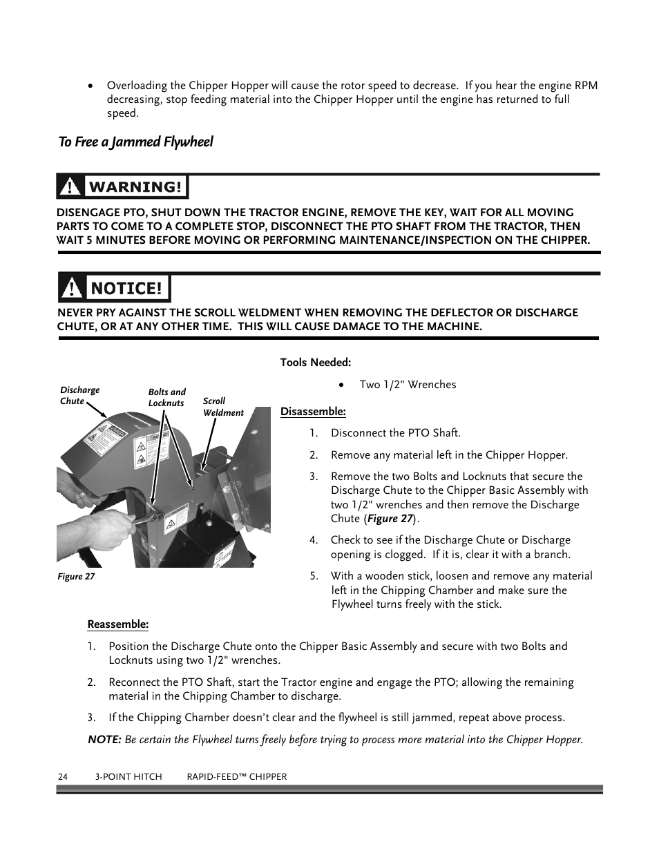 DR Power 3-Point Hitch Rapid-Feed User Manual | Page 28 / 56