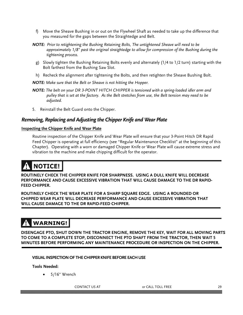 DR Power 3-Point Hitch Rapid-Feed User Manual | Page 33 / 56