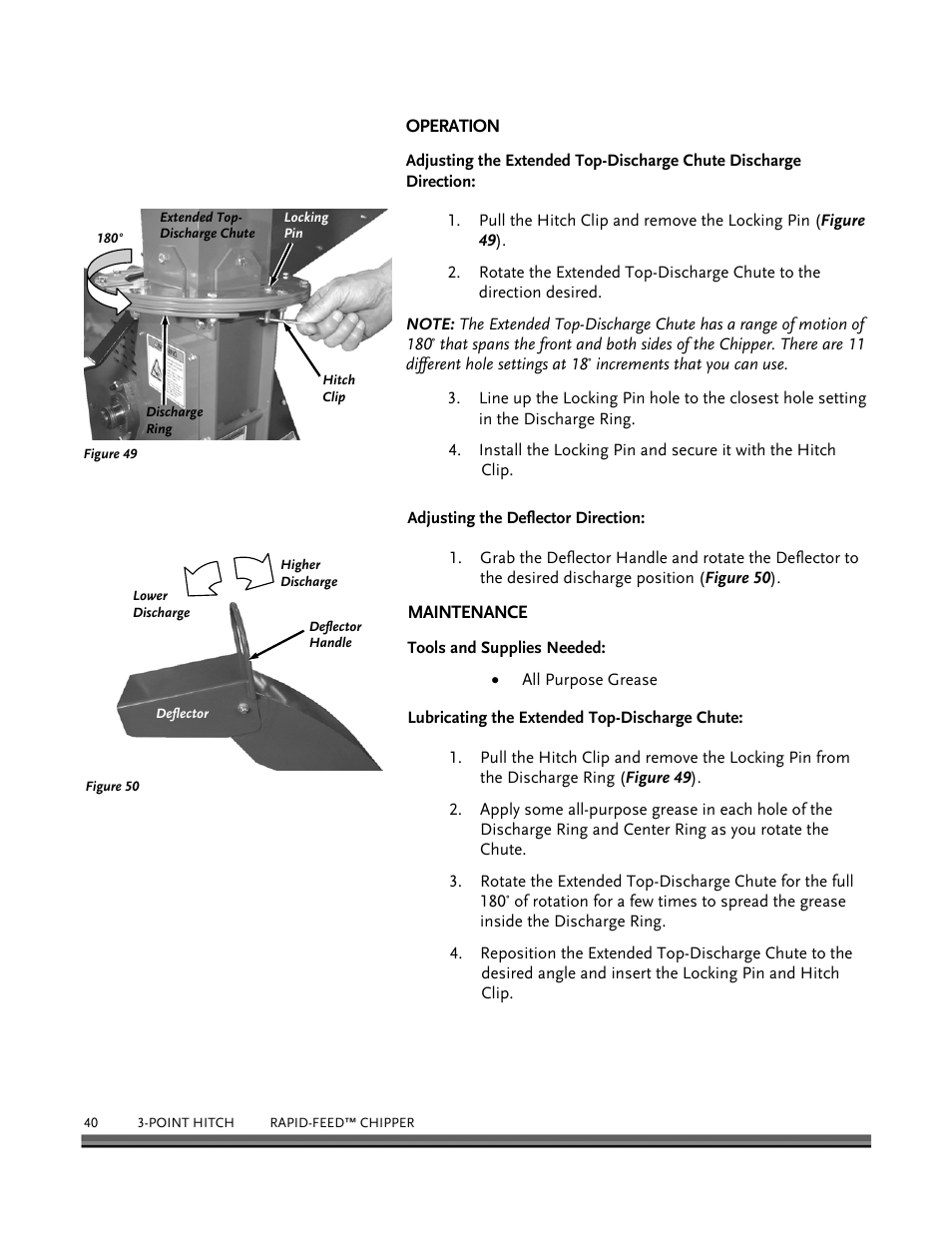 DR Power 3-Point Hitch Rapid-Feed User Manual | Page 44 / 56