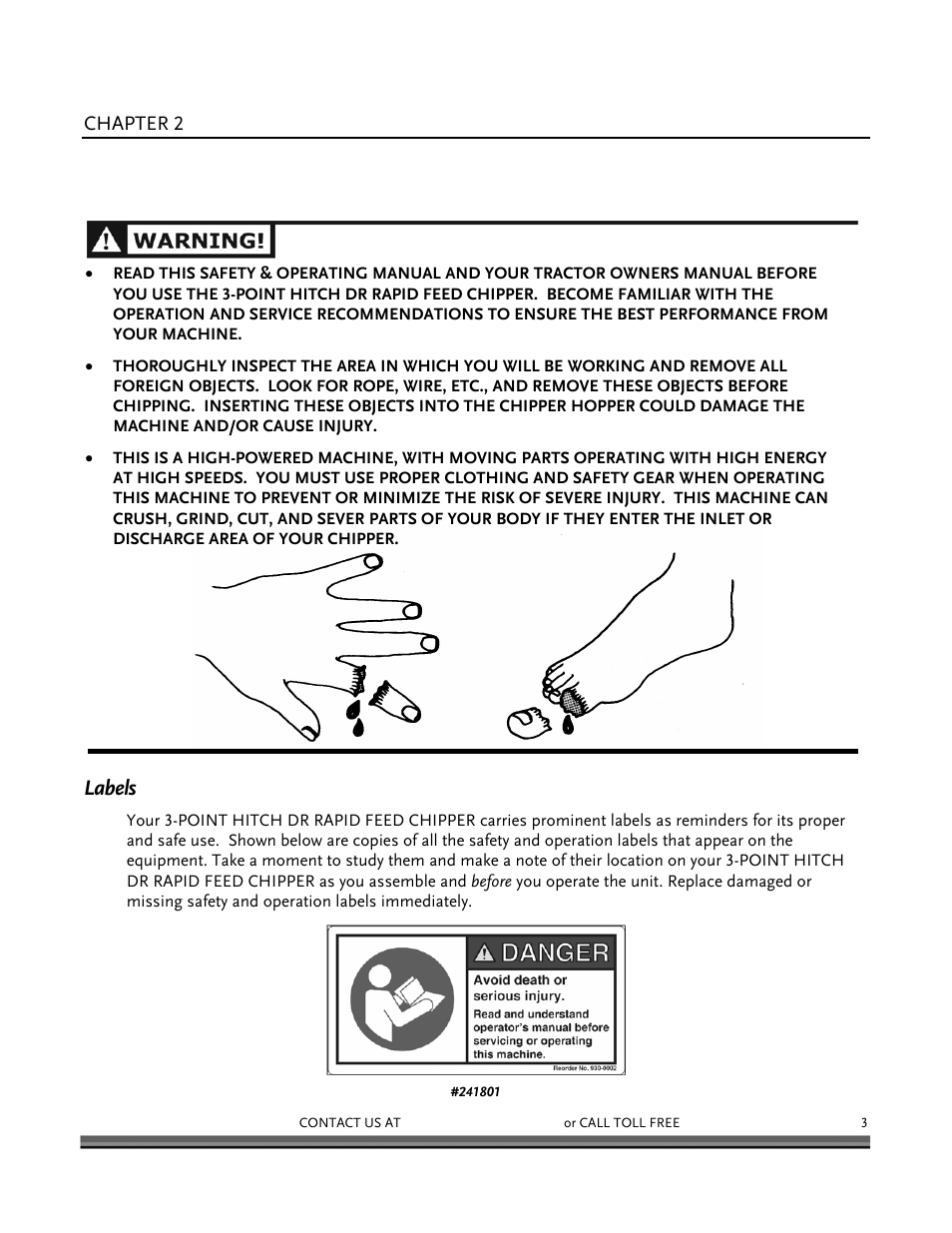 General safety rules | DR Power 3-Point Hitch Rapid-Feed User Manual | Page 7 / 56
