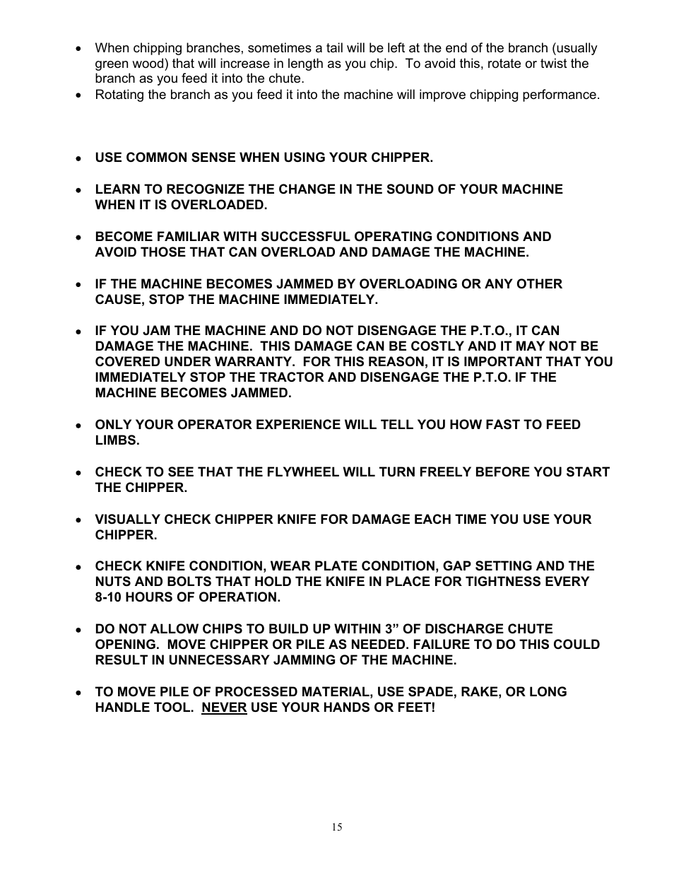 DR Power 3-Point Hitch Top-Discharge User Manual | Page 15 / 32