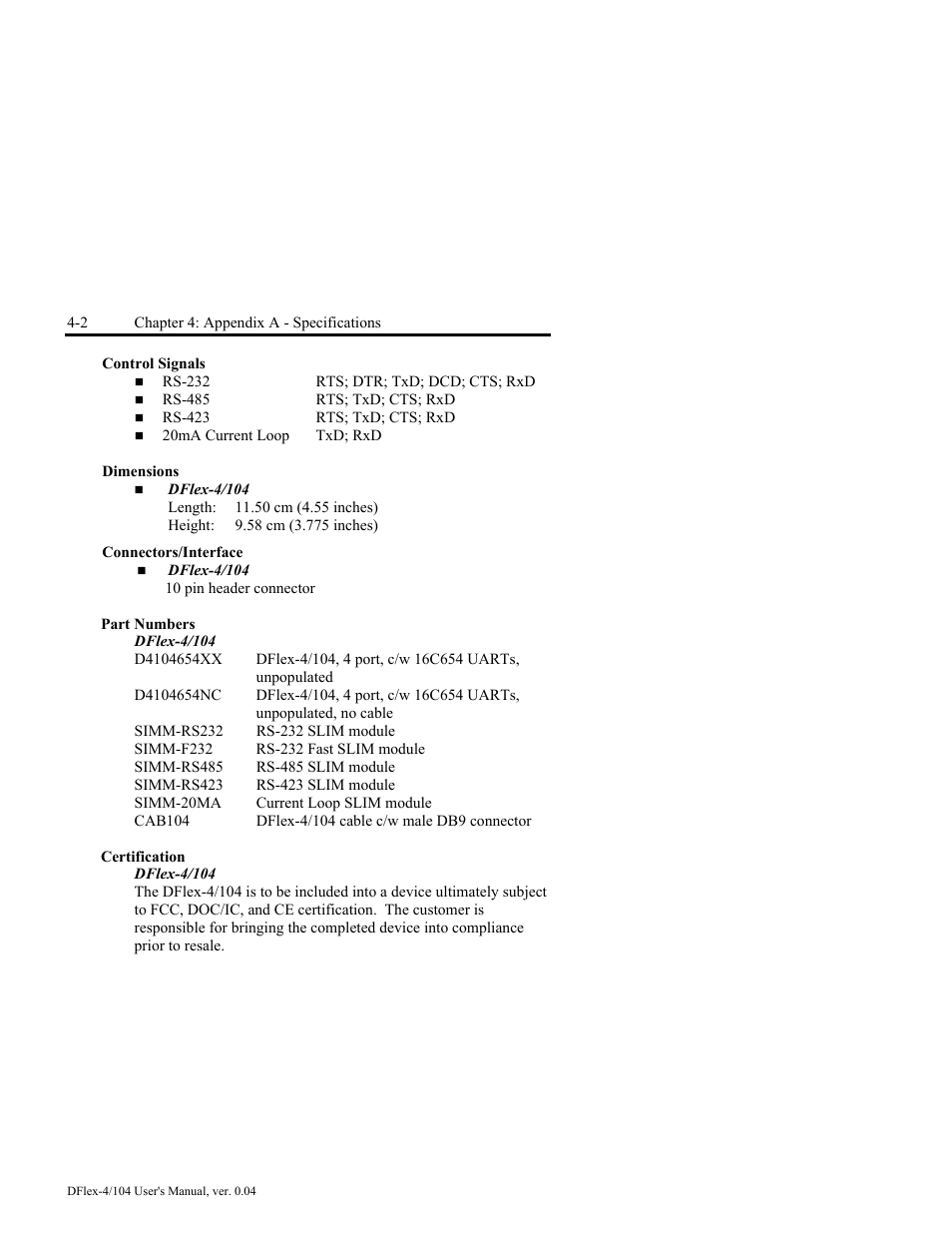 Connect Tech DFlex-4/104 User Manual | Page 52 / 82