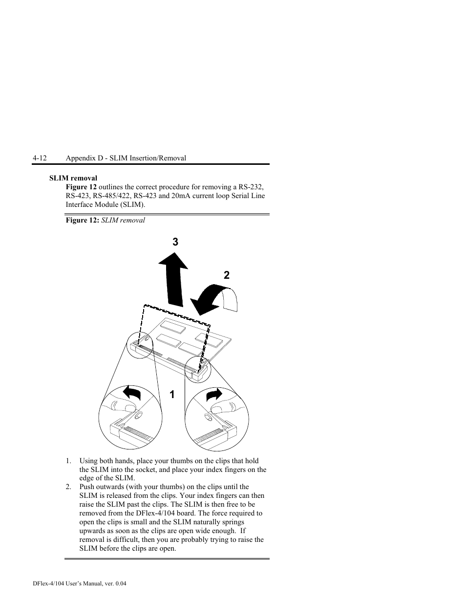 Slim removal -12, Figure 12: slim removal -12 | Connect Tech DFlex-4/104 User Manual | Page 62 / 82