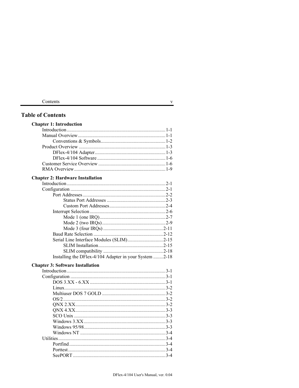 Connect Tech DFlex-4/104 User Manual | Page 7 / 82